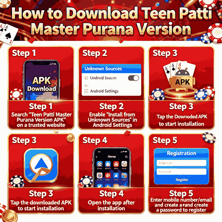 How to Download Teen Patti Master Purana Version